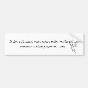 Als je dit kunt lezen... Latijn Bumpersticker