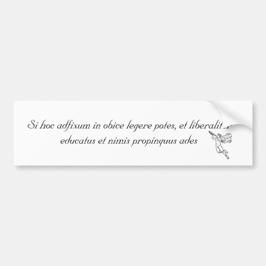 Als je dit kunt lezen... Latijn Bumpersticker (Voorkant)