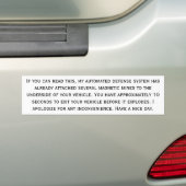 Als je dit kunt lezen, mijn geautomatiseerde verde bumpersticker (Op auto)