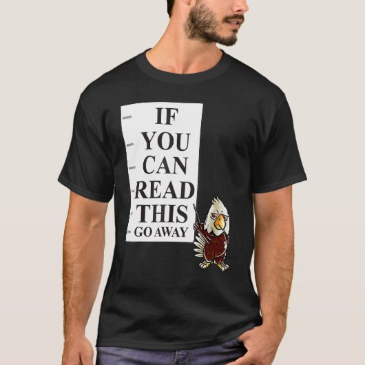 Als je dit kunt lezen, weg van Nerd American Bald T-shirt (Voorkant)