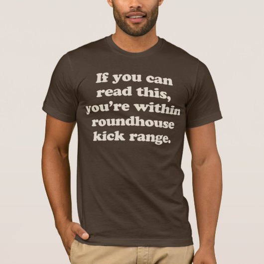 als je dit kunt lezen , zit je in de roundhouse tr t-shirt (Voorkant)