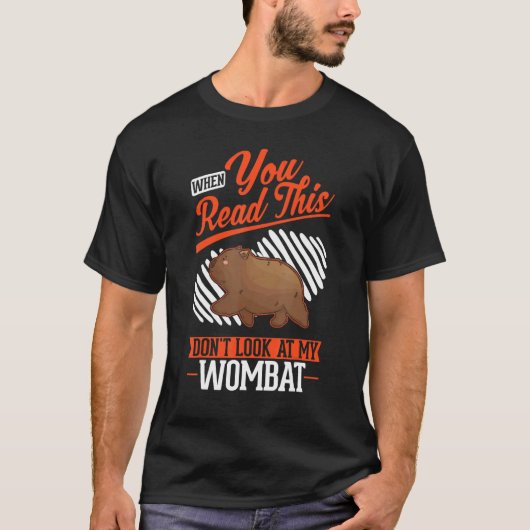 Als je dit leest, kijk dan niet naar mijn vrouw t-shirt (Voorkant)