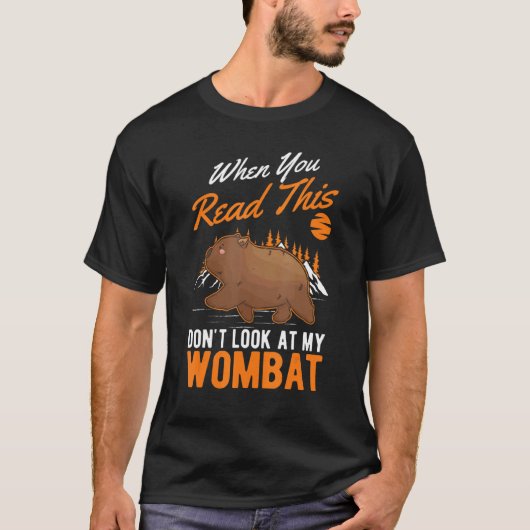 Als je dit leest, kijk dan niet naar mijn vrouw t-shirt (Voorkant)