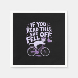 Als je dit leest viel ze af: Grappige fietser Humo Servet