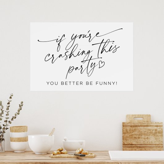 Als je dit partijnummer neerslaat poster (Keuken)