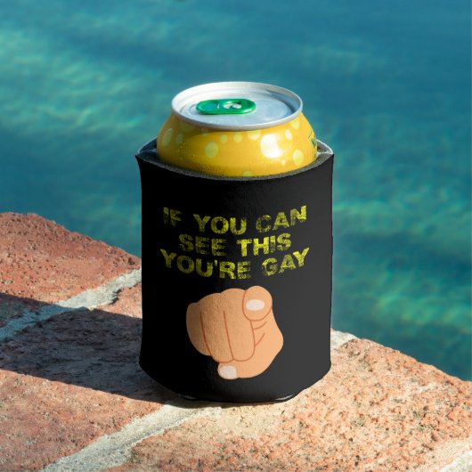 Als je dit ziet, ben je homo grappige LGBTQ Blikjeskoeler (Insitu Zwembad)