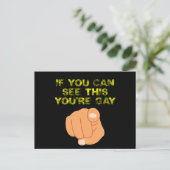 Als je dit ziet, ben je homo grappige LGBTQ Briefkaart (Staand voorkant)