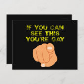 Als je dit ziet, ben je homo grappige LGBTQ Briefkaart (Voorkant / Achterkant)