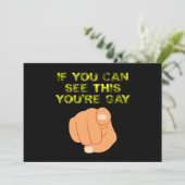 Als je dit ziet, ben je homo grappige LGBTQ Kaart (Staand voorkant)