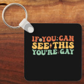 Als je dit ziet, ben je homo sleutelhanger (Voorkant)