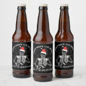Als je dood bent, maar het is kerstseizoen bier etiket (Flessen)