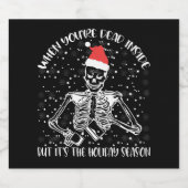 Als je dood bent, maar het is kerstseizoen bier etiket (Enkel label)