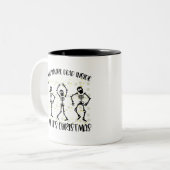 Als je dood bent, maar het is kerstseizoen tweekleurige koffiemok (Voorkant links)