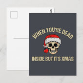 Als je dood bent van binnen, maar het is kerst briefkaart (Voorkant / Achterkant)