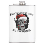 Als je dood bent van binnen, maar het is Kerstmis Heupfles (Voorkant)