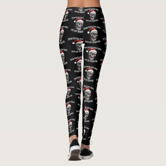 Als je dood bent van binnen, maar het is Kerstmis Leggings (Achterkant)
