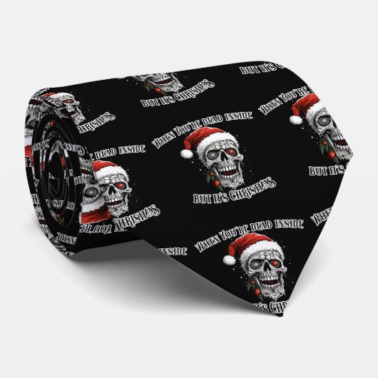 Als je dood bent van binnen, maar het is Kerstmis Stropdas (Opgerold)