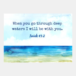 Als je door de diepe wateren gaat, zal ik bij je z