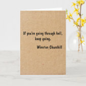 Als je door de hel gaat, ga dan door. kaart (Gele Bloem)