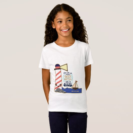 Als je door diep water gaat Jesaja Persoonlijk T-shirt (Voorkant volledig)