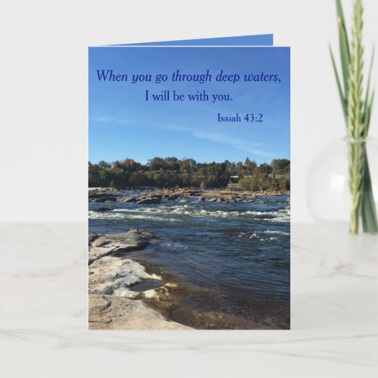 Als je door diepe wateren gaat kaart (Voorkant)