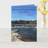 Als je door diepe wateren gaat kaart (Gele Bloem)