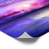 Als je dromen je geen Paarse Sun Moon schelen Poster (Hoek)