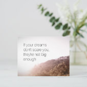 Als je dromen je niet bang maken briefkaart (Staand voorkant)