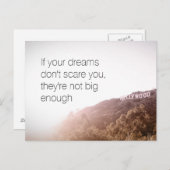 Als je dromen je niet bang maken briefkaart (Voorkant / Achterkant)