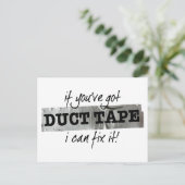 Als je Duct Tape hebt, kan ik het repareren! Briefkaart (Staand voorkant)