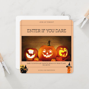 Als je durft: een spookachtige Halloween-avond wac Kaart