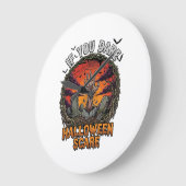 Als je durft Halloween Angst Zombie Hand Grafsteen Grote Klok (Hoek)