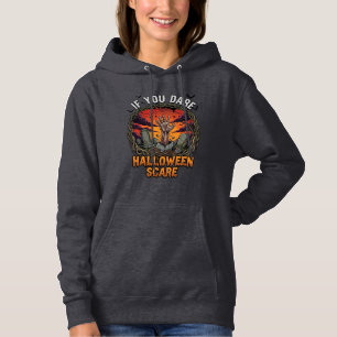Als je durft Halloween Angst Zombie Hand Grafsteen Hoodie