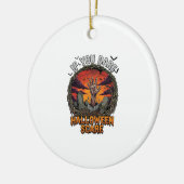 Als je durft Halloween Angst Zombie Hand Grafsteen Keramisch Ornament (Links)
