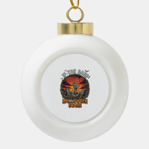 Als je durft Halloween Angst Zombie Hand Grafsteen Keramische Bal Ornament