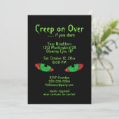 Als je durft Halloween Party Uitnodigingen (Staand voorkant)