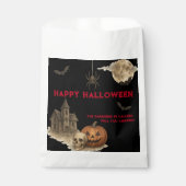 Als je durft - Spooky Haunted House Halloween Bedankzakje (Voorkant)