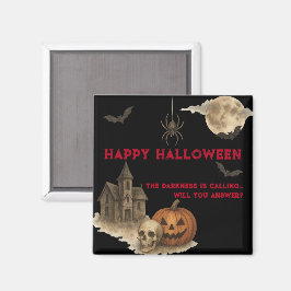 Als je durft - Spooky Haunted House Halloween Magneet