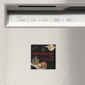 Als je durft - Spooky Haunted House Halloween Magneet (Insitu (Vaatwasser))