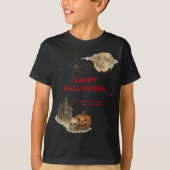 Als je durft - Spooky Haunted House Halloween T-shirt (Voorkant)