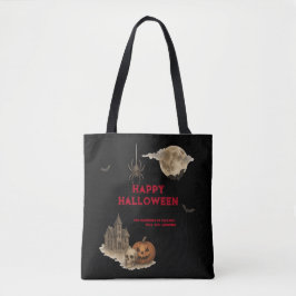 Als je durft - Spooky Haunted House Halloween Tote Bag