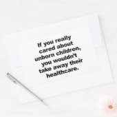 Als je echt bang bent voor ongeboren kinderen rechthoekige sticker (Envelop)