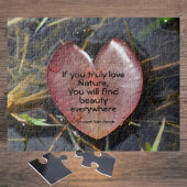 Als je echt dol bent op Natuur drijvende hartslag Legpuzzel