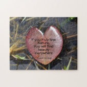 Als je echt dol bent op Natuur drijvende hartslag Legpuzzel (Horizontaal)