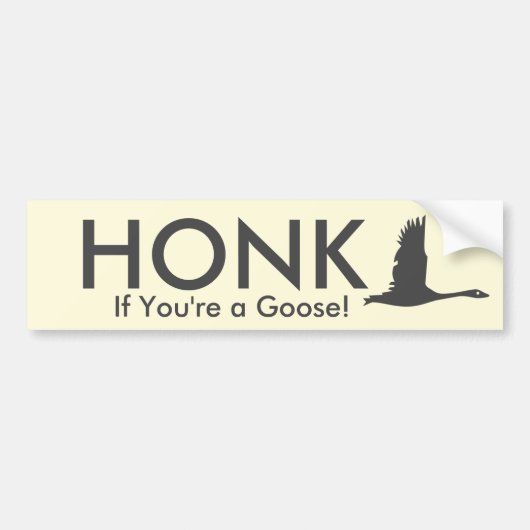 Als je een gans bent. Bumpersticker (Voorkant)