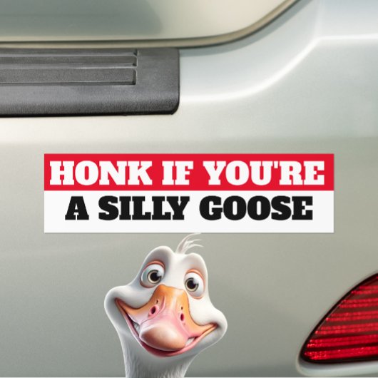 als je een gekke gans bent bumpersticker