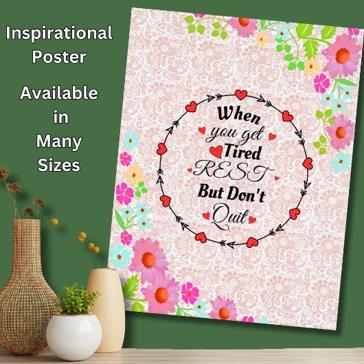 Als je een gespannen rust krijgt, maar niet ophoud poster