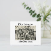 als je een hekel hebt aan sneeuw, steek je hand br briefkaart (Staand voorkant)