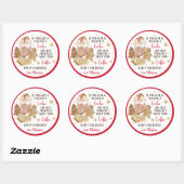 Als je een leraar een cookie winter koffie cadeau  ronde sticker (Vel)