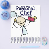 Als je een persoonlijke chef-kok nodig hebt! Flyer (Enkel)